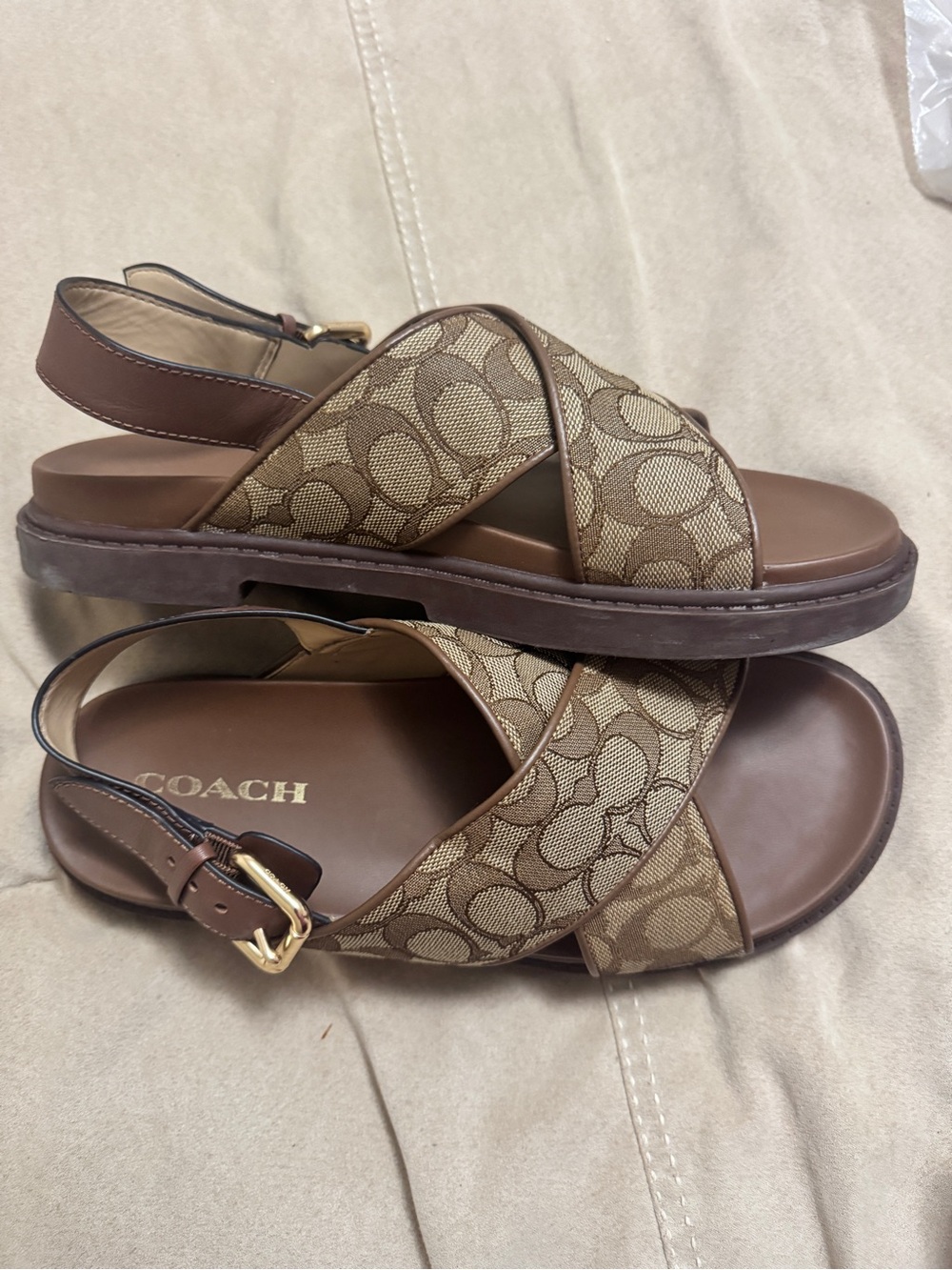 COACH Fraser Sandal In Signature Jacquard - Picture 6 of 7